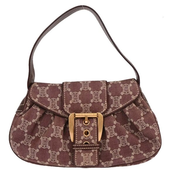 Celine Bordeaux Paris Macadam Shoulder Bag - Picture 1 of 10